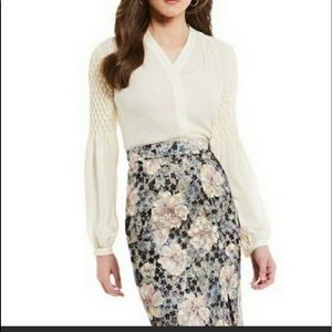 Cream Silk Blouse by Antonio Melani